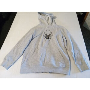 Spyder Size L Kids Gray Hooded Sweatshirt